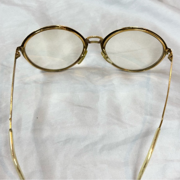 Vintage 60s‎ 70s Riviera Gold Frame Eyeglasses Round Gold Rimmed Frames Only main image 15